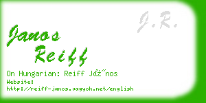 janos reiff business card